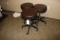 Times 3 - brown exam room stools