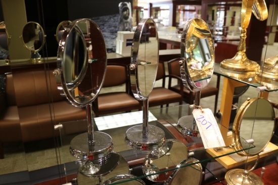 Times 3 - Chrome counter top mirrors