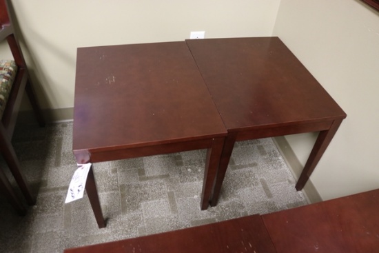 Times 2 - 20" x 24" cherry finish end tables