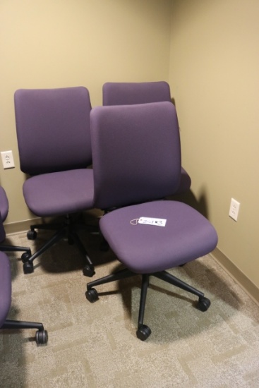 Times 3 - Purple tweed office chairs