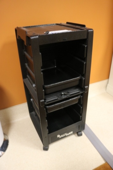 Sallymate portable plastic bin cart