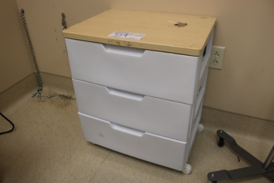 Poly 3 drawer cabinet