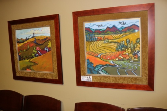 Times 2 - Don Tiller 33" x 33" framed country scene wall prints