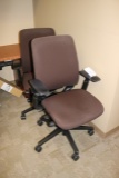 Times 2 - Brown tweed office chairs with arm rests