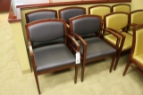 Times 4 - Navy vinyl captains chairs