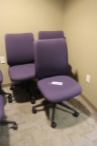 Times 3 - Purple tweed office chairs