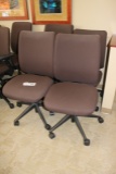 Times 4 - Brown tweed office chairs