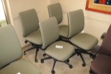 Times 4 - Olive green tweed office chairs