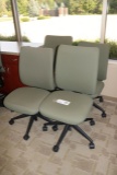 Times 4 - Olive green tweed office chairs