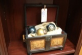 Chest Décor with glass balls