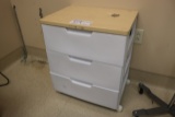 Poly 3 drawer cabinet