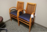 Times 2 - blue padded waiting room chairs