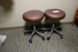 Times 2 - bronze padded exam room stools
