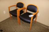 Times 2 - blue padded waiting room chairs