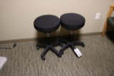 Times 2 - tweed black exam room stools