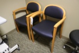 Times 2 - blue padded waiting room chairs