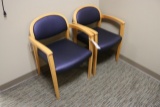 Times 2 - blue padded waiting room chairs