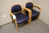 Times 2 - blue padded waiting room chairs