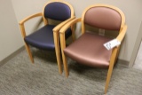 Times 2 - bronze and blue waiting room chairs