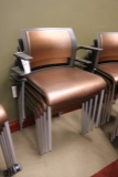 Times 4 - Steelcase copper padded conference chairs with arm rests