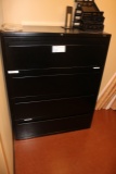 Hon black 4 drawer lateral file cabinet