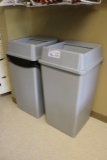 Times 2 - Flip lid trash receptacles