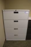 Hon 4 drawer metal lateral file cabinet