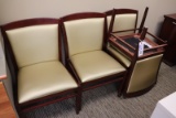 Times 4 - Cherry finish, gold padded chairs