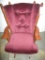 Burgundy Upholstered Glider