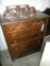 Walnut Chest of Drawers and Corner Shelf