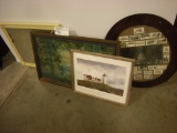 All to go - Group of 4 Framed Pictures and Mirror