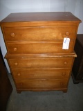 5 drawer maple chest of drawers