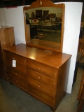 Mirrored Maple Dresser