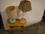 Pair of Lamps and Table