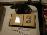 Unusual Horse Book ends and vintage photo album