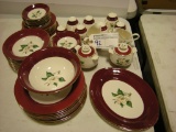 Burgundy Lifetime China Set