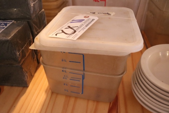 Times 2 - 4 quart food storage containers with lids