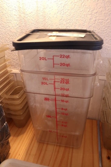 Times 2 - 22 quart food storage containers with lids