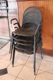 Times 5 - black metal patio chairs