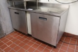 Randell 9602-7M stainless portable refrigerated work table with 2 doors