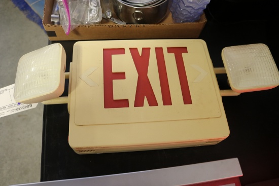 Exit sign w/ security lights