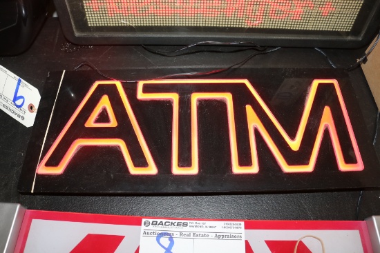 ATM lighted sign