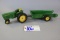 John Deere 3020? Tractor, missing steering wheel & John Deere 44 manure spr