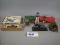 Box with train depot, towers, related items