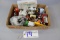 Box of small Tonka trucks & Miscellaneous