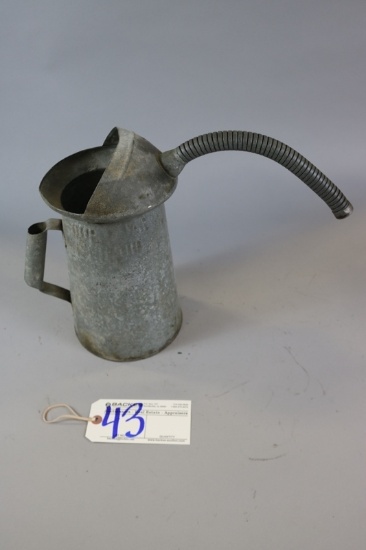 4 Quart galvanized oil can