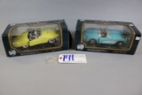 Times 2 - 1/18 Scale 1955 Ford Thunderbird & 1957 Corvette