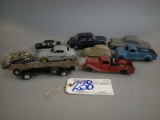 Box of assorted cars & trucks