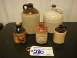All to go - 2) 1 gallon crock jugs, & 3) pint jugs