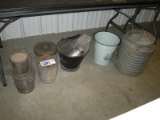 All to go Ash pail, water cooler, misc. pails